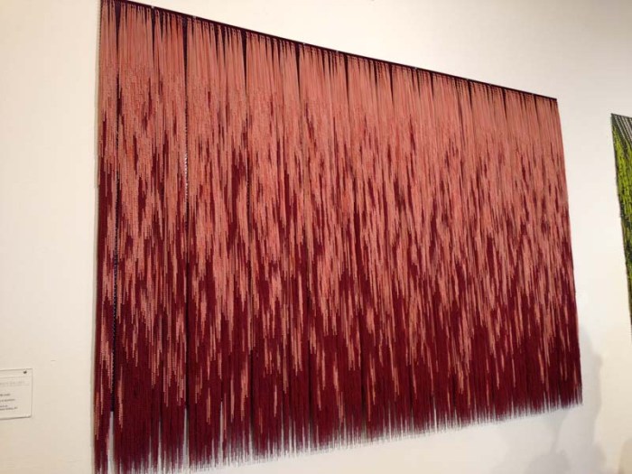 wall pieces made with ball chains and magnets by Alice Hope