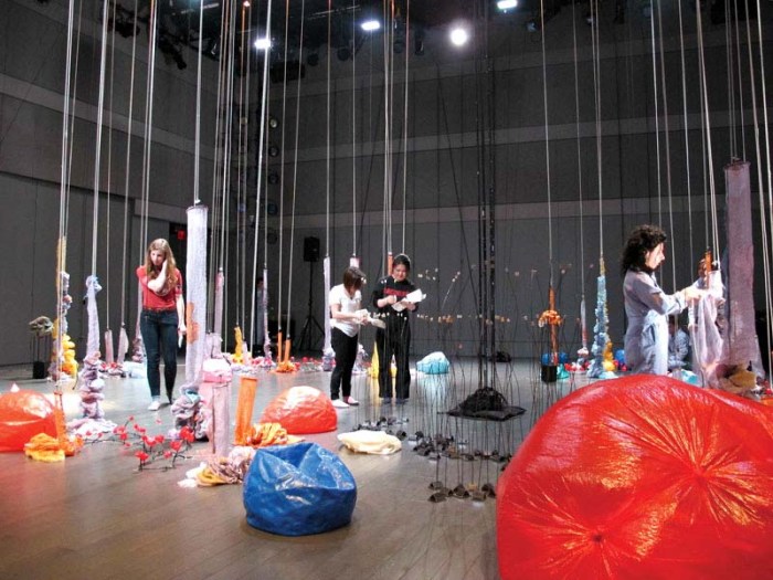 Performance Art piece on the ecosystem and importance of sustainability, PearlDamour, How to Build a Forest, Granoff Center, Brown University