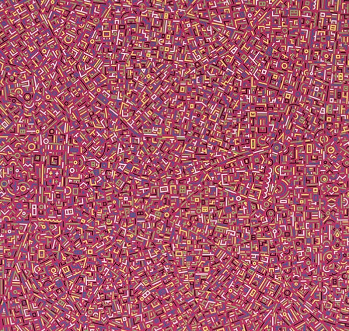 Lu Xinjian paintings of Cities interpreted from google maps, abstract paintings, geometric pattern paintings, contemporary chinese art, City DNA