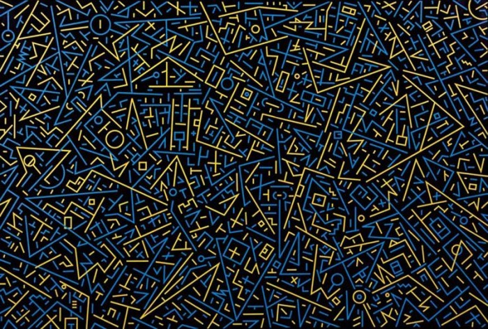 Lu Xinjian paintings of Cities interpreted from google maps, abstract paintings, geometric pattern paintings, contemporary chinese art, City DNA