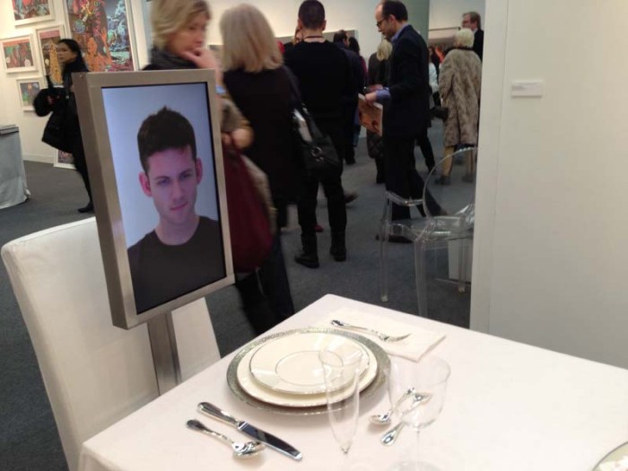 Cool art installation at the Armory show 2013, Dinner for Two by Rachel Lee Hovnanian