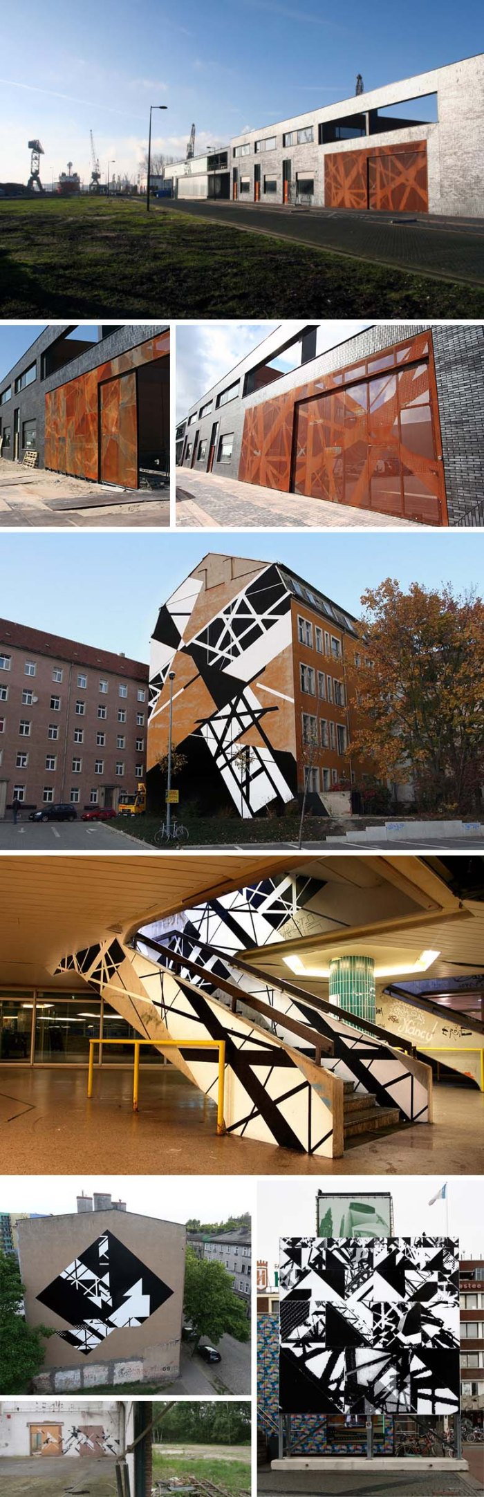Graphic Surgery, Gateway fence in Amsterdam, Penta Architects, Street Art, graphic design, Abstract geometric patterns