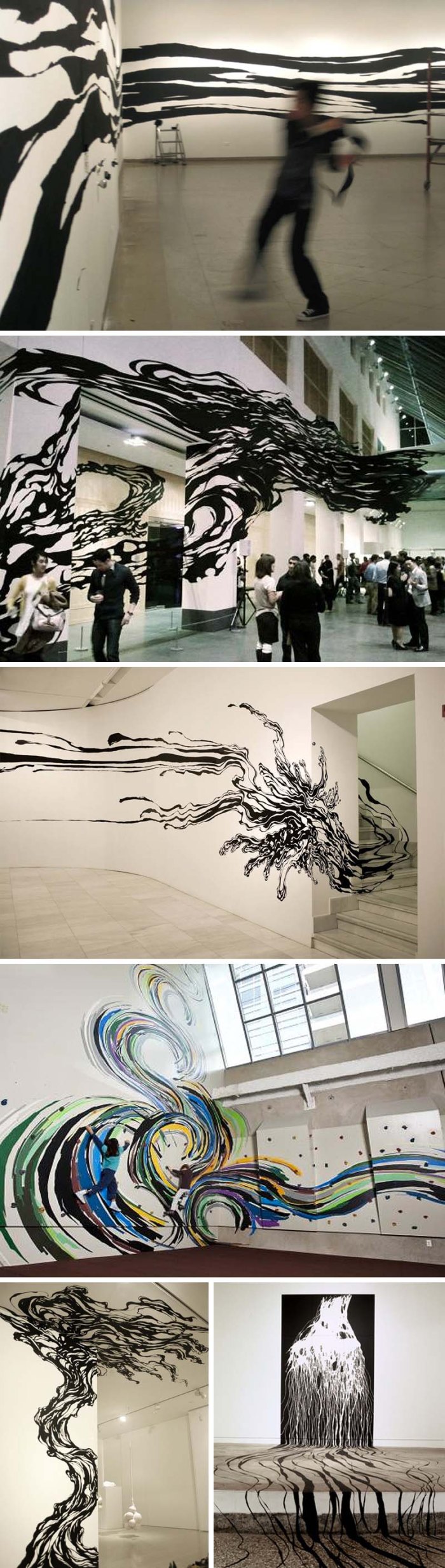 Sun K. Kwak, Korean art, contemporary installation using tape, drawing with tape, 280 Hours, cool art