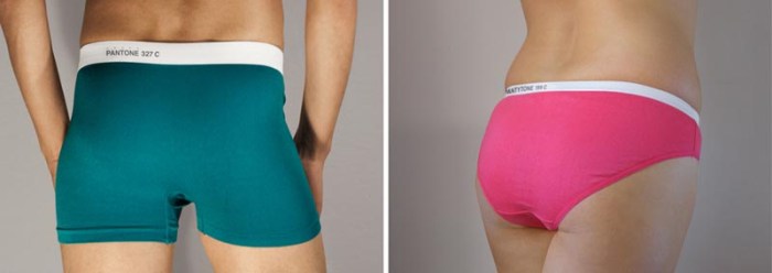 Pantone products, underpants, pantone boxers and panties, underpantones, pantytones, packaging, Mark Design Studio