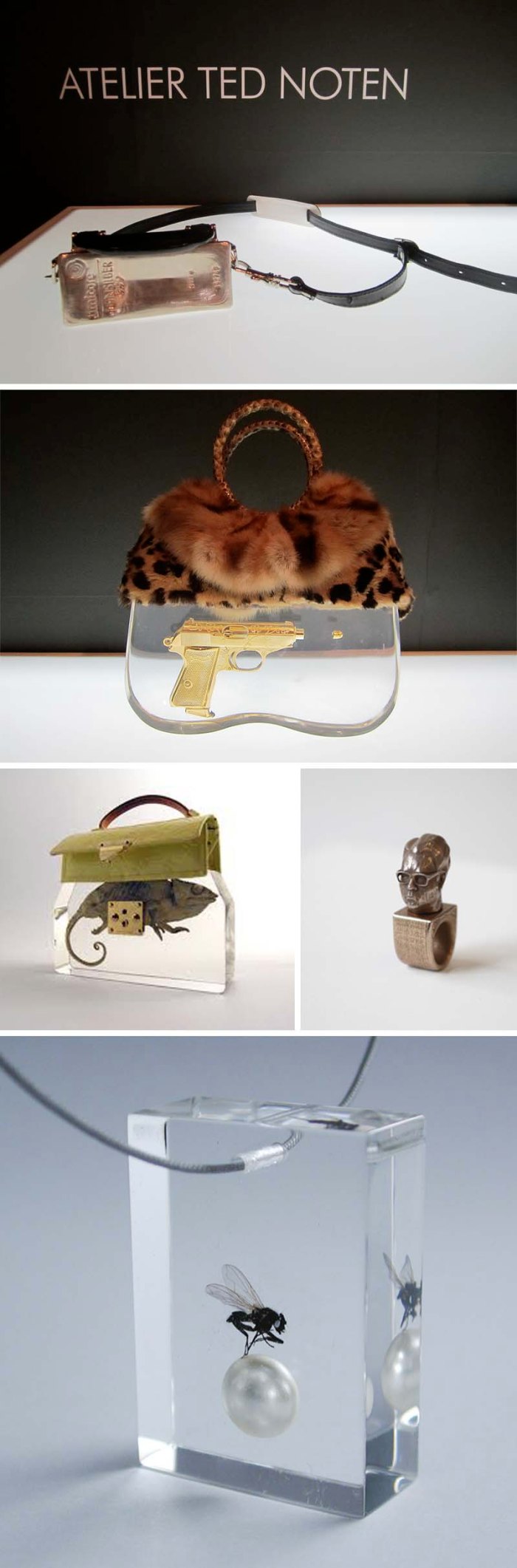 Ted Noten, Dutch Design, Jewelry and Accessories with an edge, provocative.