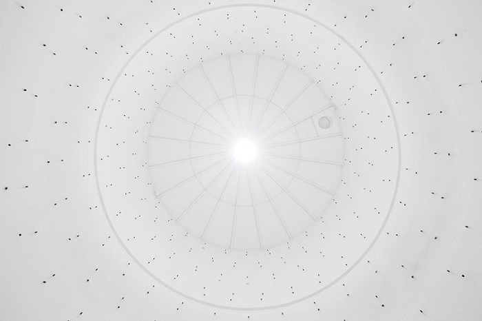 Zimoun sound installation inside of a Toluene Tank in Switzerland. Cool art installation. Sound art.