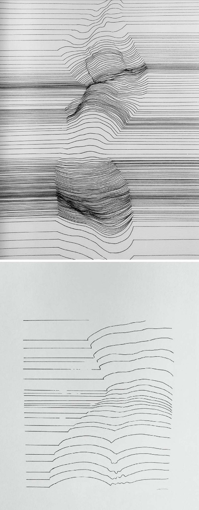 Alexi K., pen/ink line drawings of women, Cognitive Polygraph