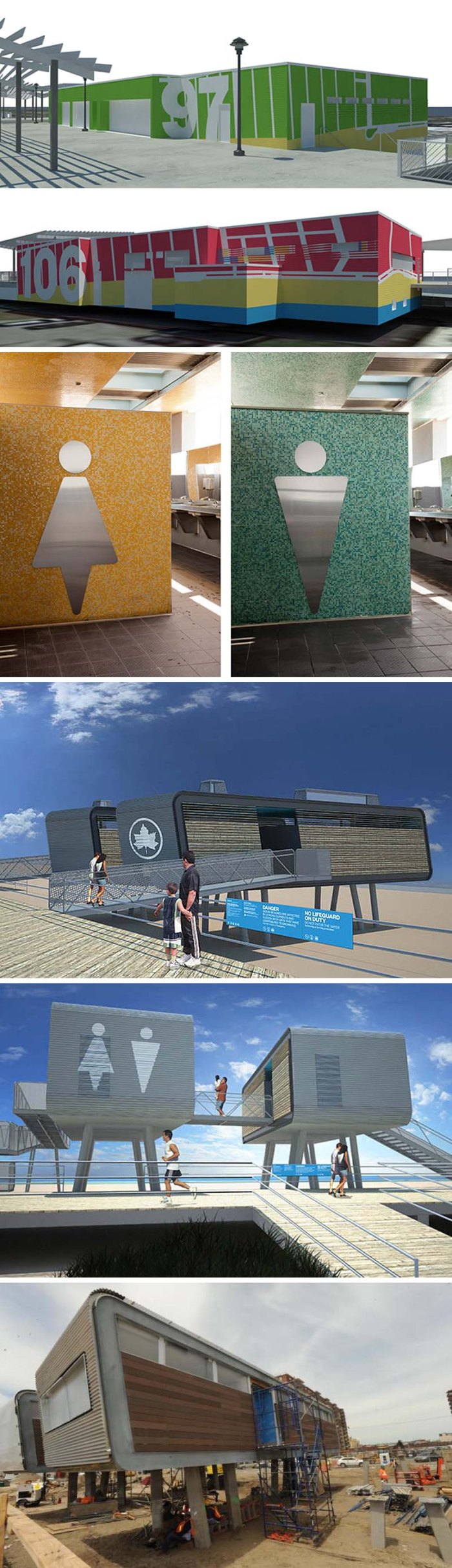 NYC Beaches - Signage Location: Rockaway Beach Graphics: Pentagram Design, Rockaway by Garrison Architects
