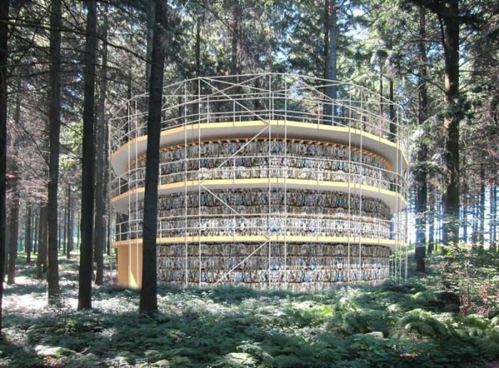 Theater made of recycled paper, 2013 World Stage Design, Cardiff, Studio Andrew Todd