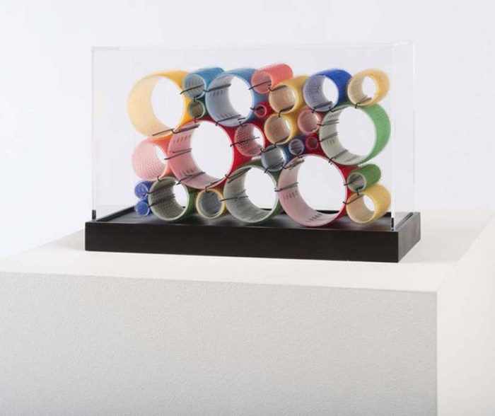 Sylvie Fleury, Scratch, Sculpture made with rollers and hair pins, curlers and bobby pins, frieze ny 2013