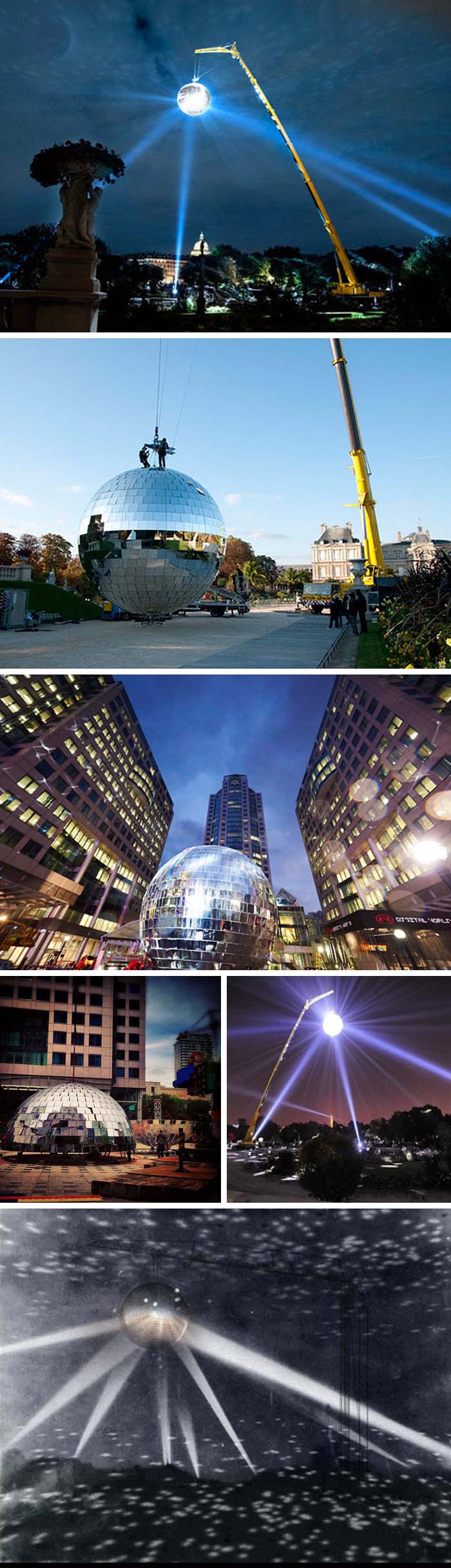 World's Largest Disco Ball, One Thousand Speculations by Michel de Broin for Luminato Festival, Toronto