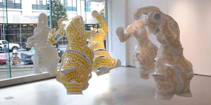 Marc Fornes & THEVERYMANY, non-lin/lin pavilion, carbon fiber shell, digitally sculpted