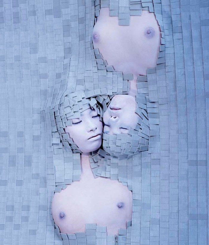 noriko yamaguchi, yamaguchi noriko, peppermint girl, peppermint mother, photos of women immersed in gumsticks, claymation video