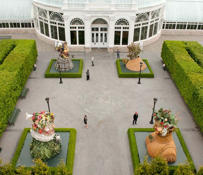 Philip Haas, Four Seasons at New York Botanical Gardens, Sculpture. arcimboldo