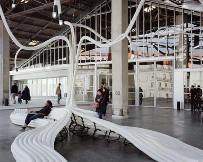 Sebastien Wierinck WorkShop, J1 Hangar in Marseille, Tube installation, Tubular, Cool interior design/furniture installation
