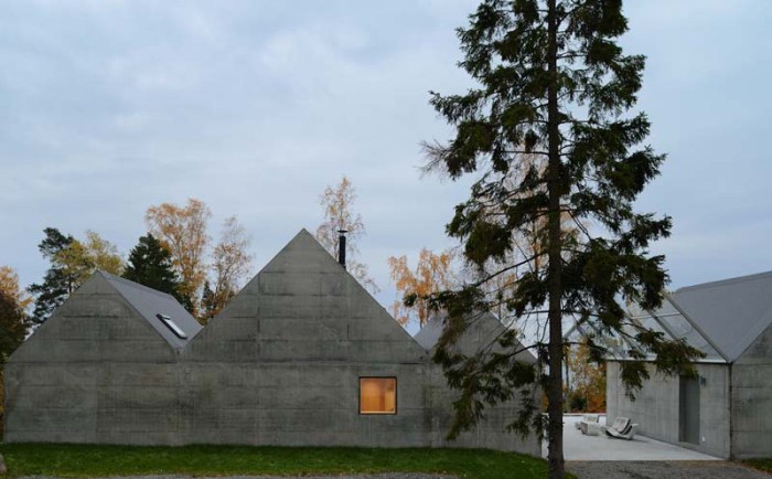 Tham & Videgard Arkitekter, Contemporary Swedish Architecture, Lagno Summer House, Concrete rooftops