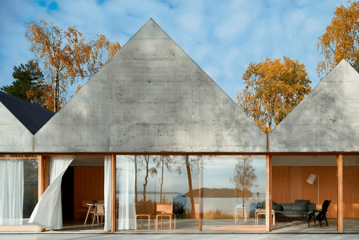 Tham & Videgard Arkitekter, Contemporary Swedish Architecture, Lagno Summer House, Concrete rooftops
