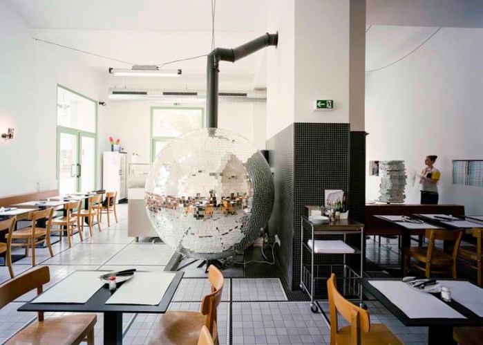 Disco ball pizza oven at Disco Volante in Austria by Lukas Galehr. Cool pizza oven.