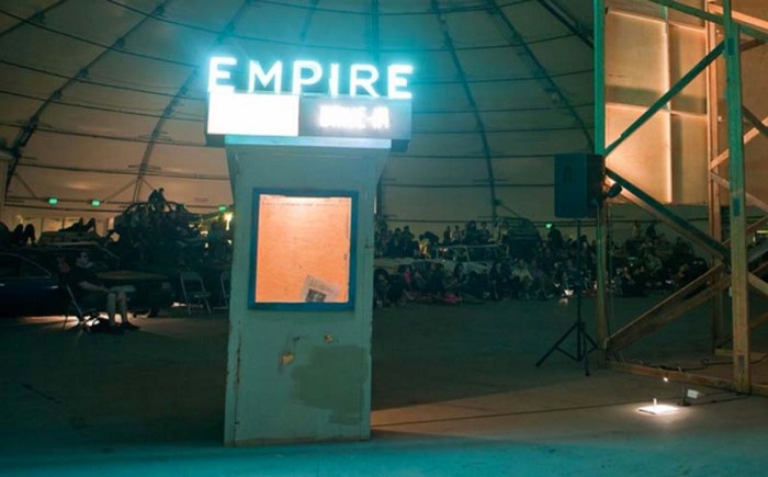 Empire Drive-In at the New York Hall of Science in Corona, Queens. Jeff Stark, Todd Chandler, Junkcar Drive-in, Upcycling, re-use, film, NYC event