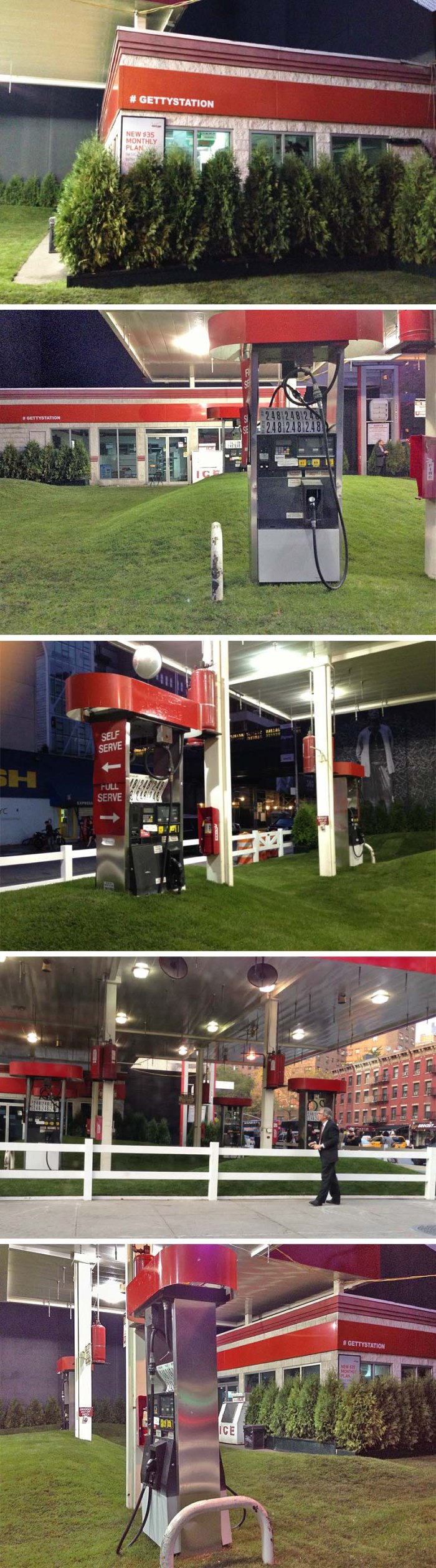 Getty Station art installation in Chelsea, Sheep Station, 239 10th Avenue, Michael Shvo, Francois-Xavier Lalanne's surrealist sculpted sheep, public art, nyc