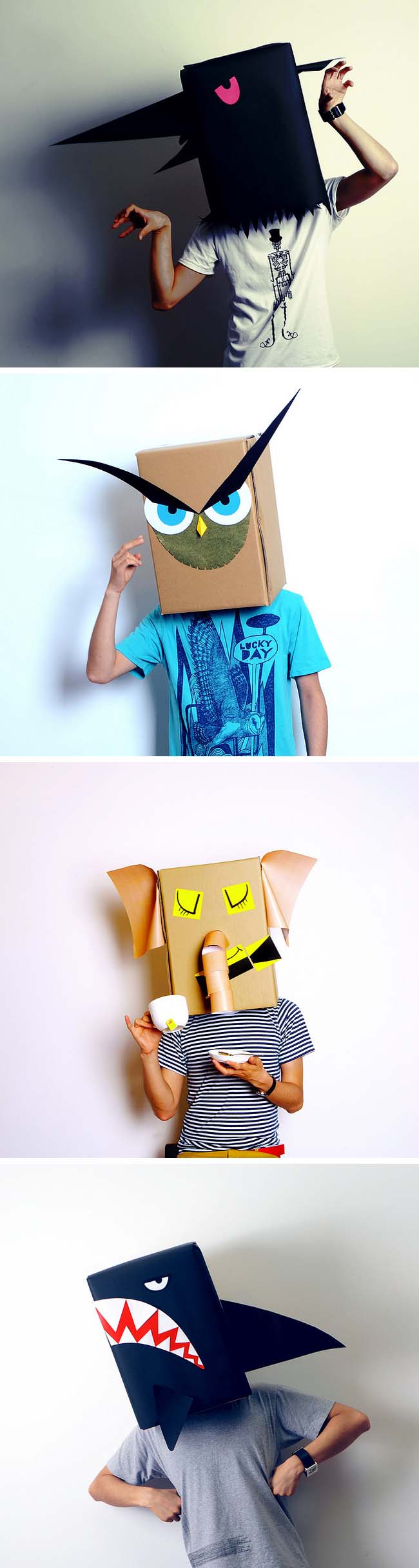 Linus Hui, Linus and the Feel Good Factory, Carton Animals, Costumes made from Paper