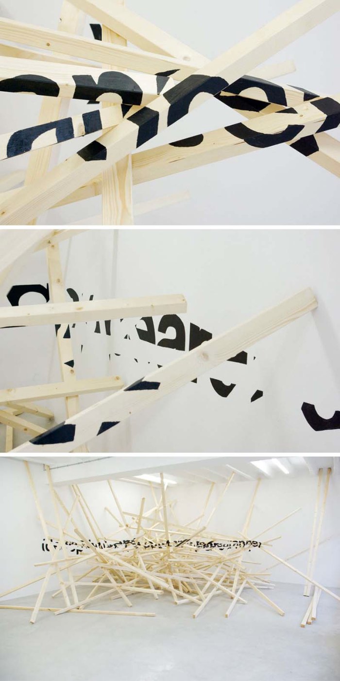 Ole Martin Lund Bø, Anamorphic Typography Sculpture, Deceptive Outward Appearance