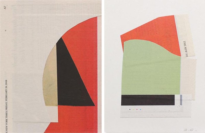 suzanne caporael, color paper collages, Enough is Plenty, Ameringer McEnery Yohe Gallery