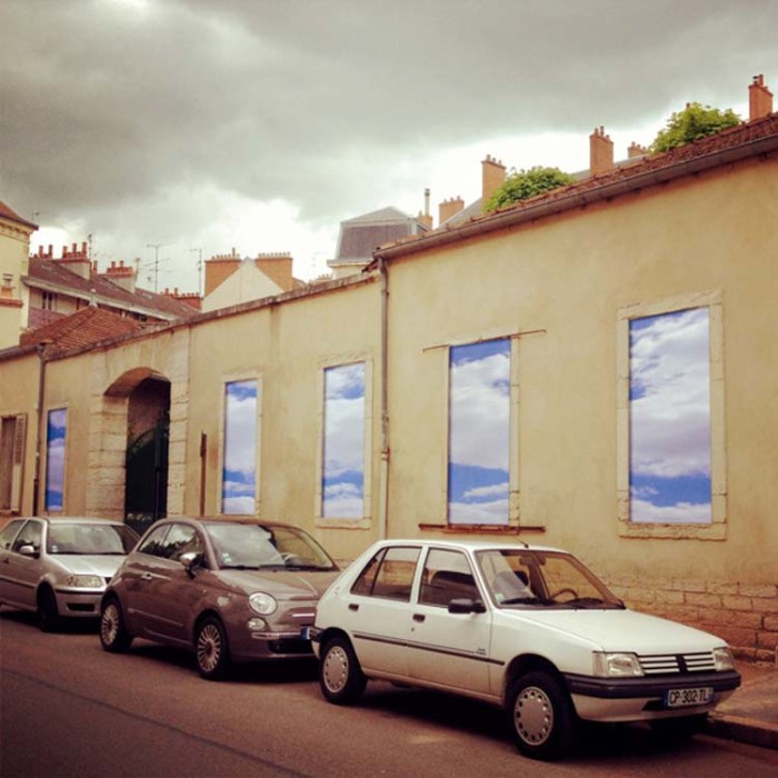 Cloud Project by Benjamin Løzninger, street art, head in the clouds, photography, France, Brooklyn