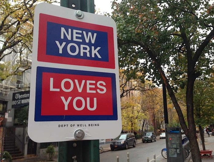 Happy Signs, Killy Kilford, Department of Well Being, Dept of Well Being, Street Art that makes people smile, NYC