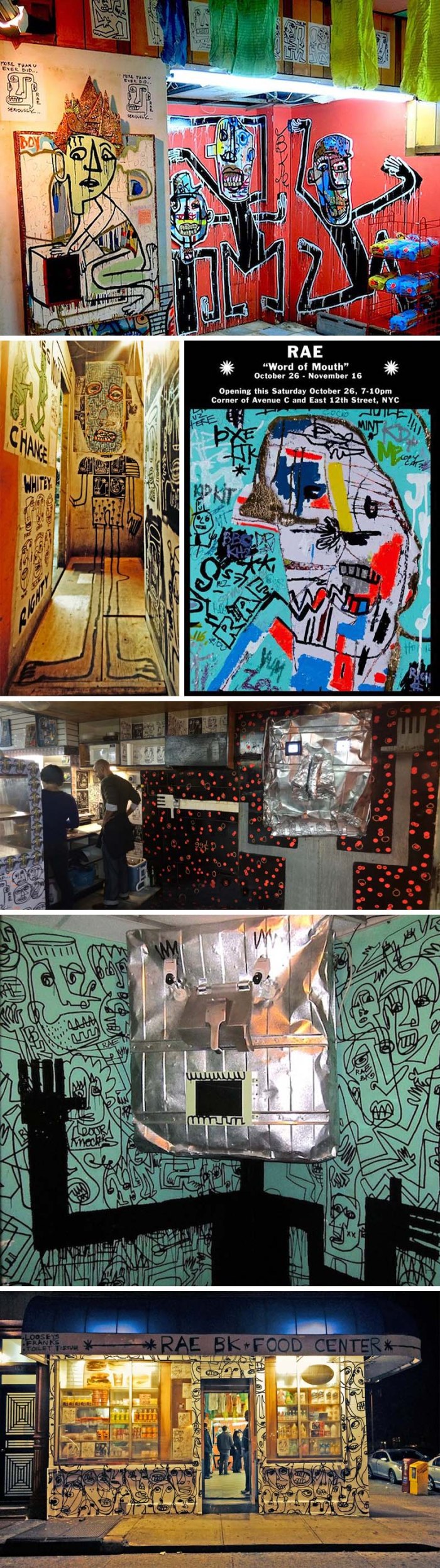 RAE street art, exhibit in East Village Bodega, Word of Mouth, Street Art, Graffiti