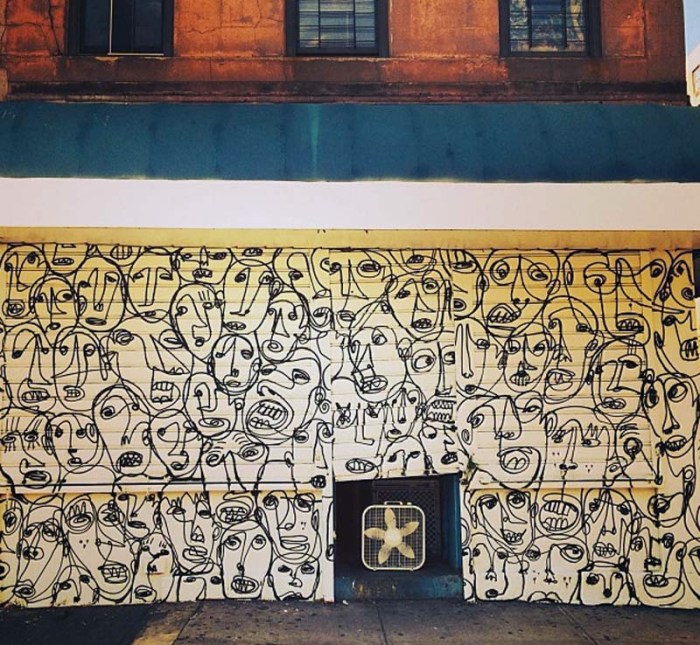 RAE East Village Bodega covered in Street art, graffiti, Word of Mouth exhibit