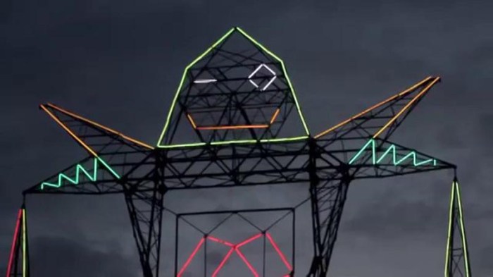 Coloso, giant robot-shaped electrical tower in Buenos Aires by Doma Collective for Tecnopolis
