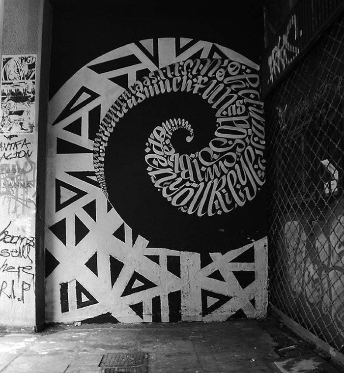 Blaqk Greg Papagrigoriou and Simek Athens street art, typography, calligraphy, black and white
