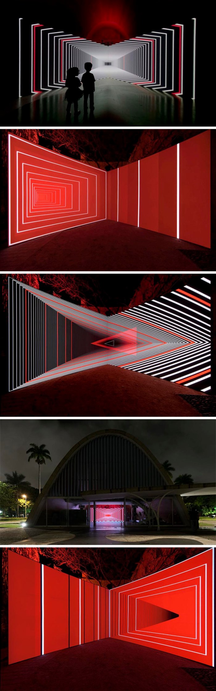 Olivier Ratsi's Onion Skin, audio-visual immersive installation, time and space through perspective game