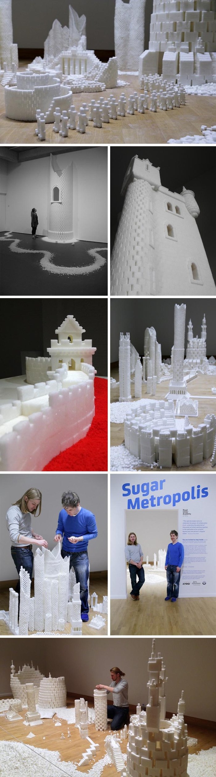 Sugar Metropolis project for kids in Harlem, Summer 2014, Brendan Jamison and Mark Revels, community art, sugar cube art