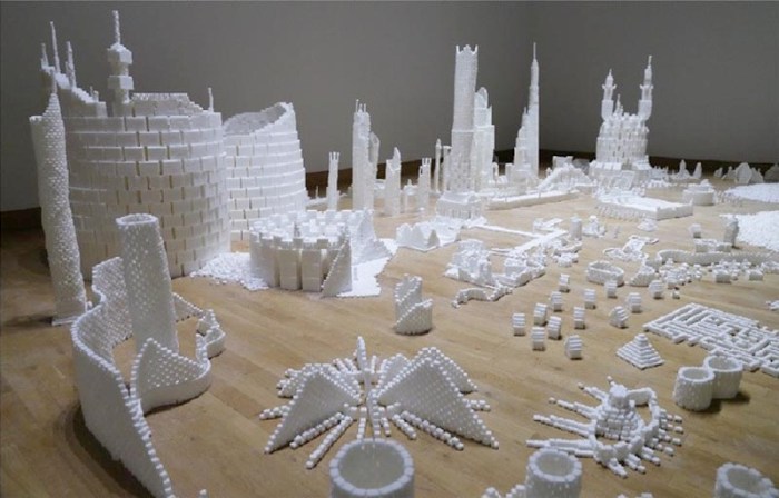 Sugar Metropolis project for kids in Harlem, Summer 2014, Brendan Jamison and Mark Revels, community art, sugar cube art