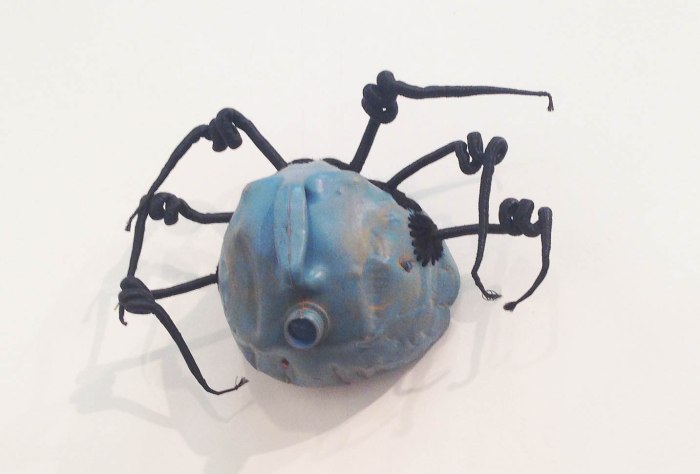 Contmeporary African Masks made with found objects, mostly gasoline canisters, Romuald Hazoume, Armory Show 2014