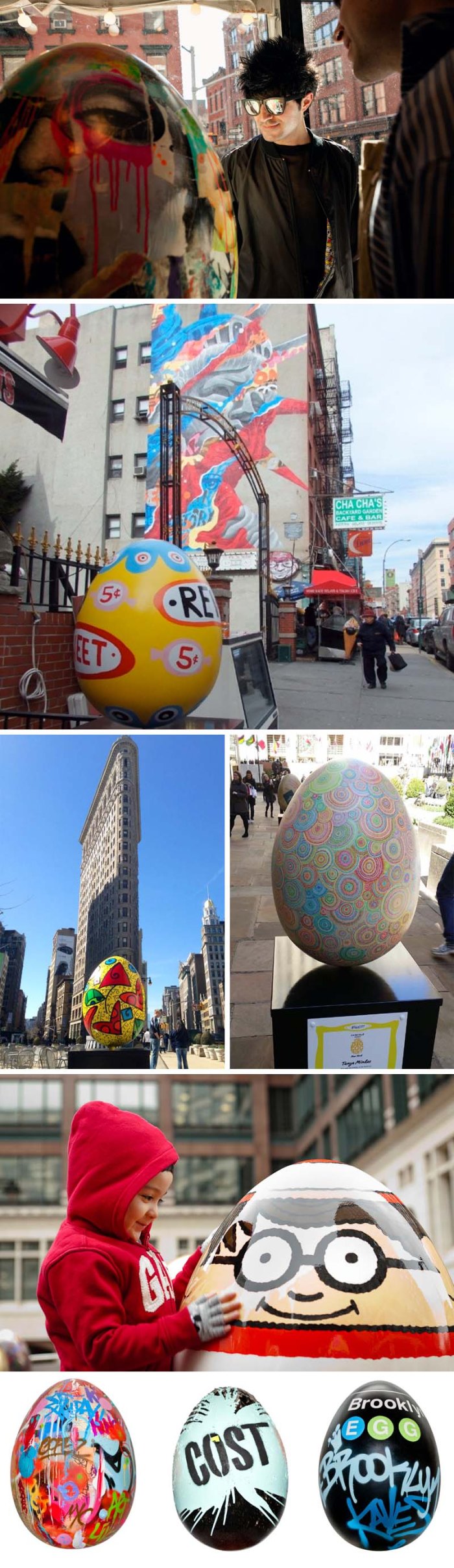 #TheBigEggHuntNY, Faberge Eggs painted by over 200 artists and hidden around NYC, Spring 2014, public art