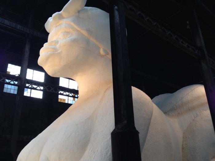Kara Walker Sphinx at Domino Sugar Factory, A Subtlety or Marvelous Sugar Baby, Domino Sugar Factory, Installation, Creative Time, Cool Art