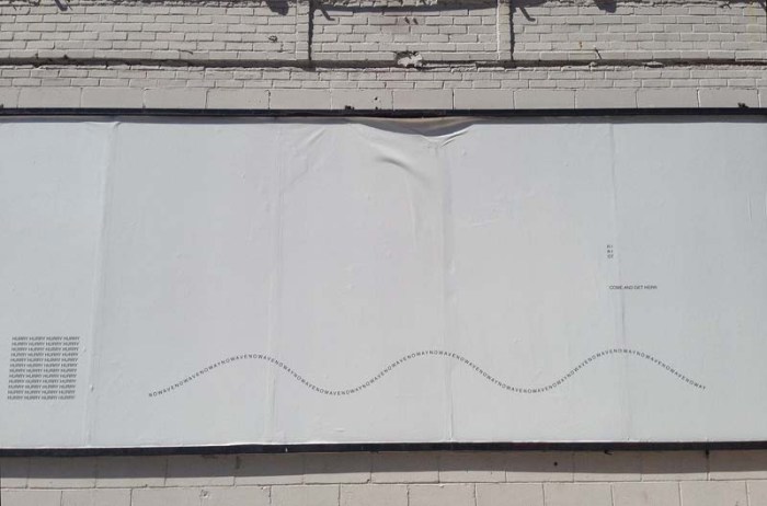 Concrete Poetry, Visual Poetry by Karl Holmqvist, West Village, Gavin Brown's Enterprise, murals, street art, typographic street art