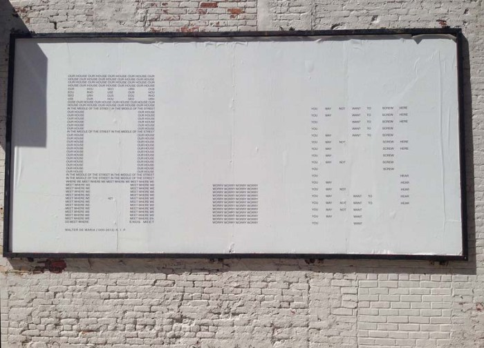 Concrete Poetry, Visual Poetry by Karl Holmqvist, West Village, Gavin Brown's Enterprise, murals, street art, typographic street art