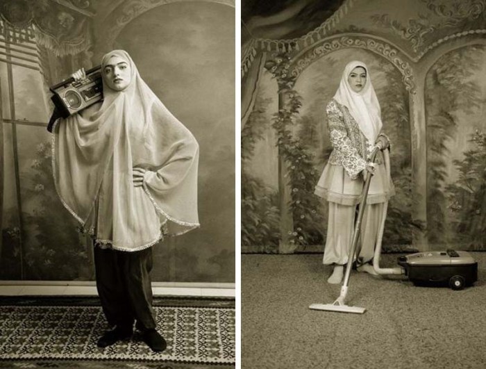 Shadi Ghadirian, Contemporary Iranian Photography, Qadar, Women and domesticity, role in society