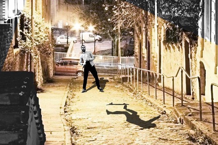 Playable City Award 2014, Shadowing, light installation by Jonathan Chomko and Matthew Rosier