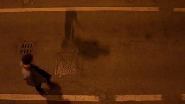 Playable City Award 2014, Shadowing, light installation by Jonathan Chomko and Matthew Rosier