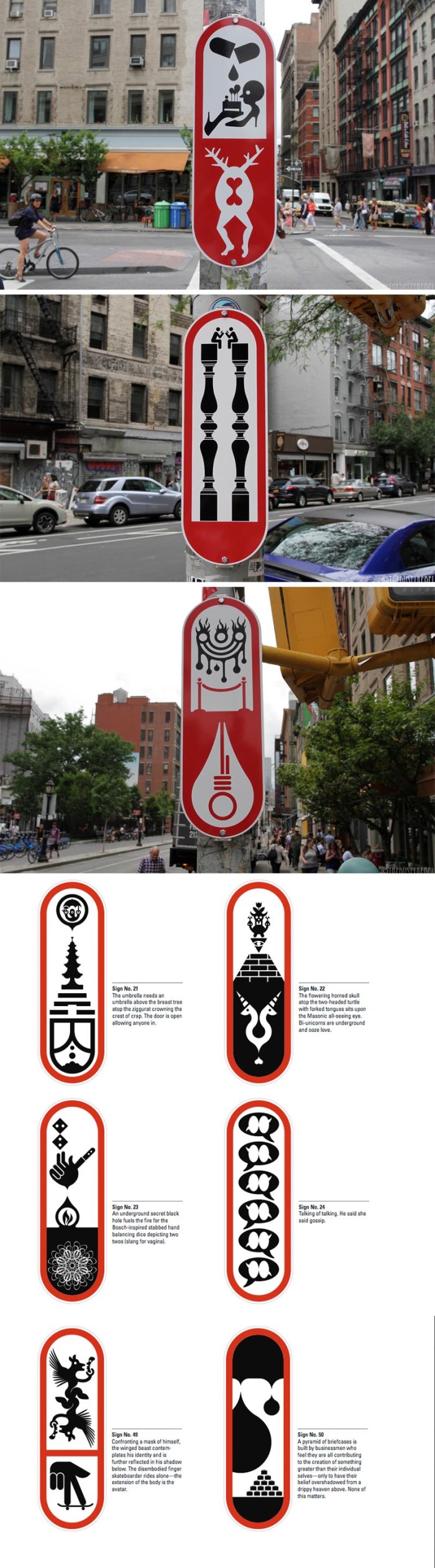 Ryan McGinness, Department of Transportation Public Art Project, DOT, street signs, street art, graphic design, fun art, nyc