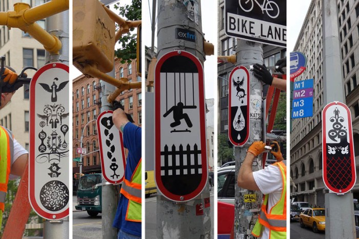 Ryan McGinness, Department of Transportation Public Art Project, DOT, street signs, street art, graphic design, fun art, nyc