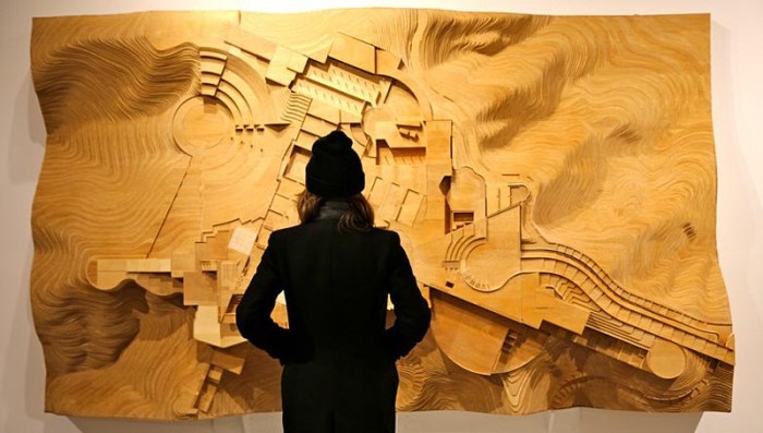 Mana Contemporary art galleries, open studios, Richard Meier Model Museum, Gary Lichtenstein Editions Print shop, Glass Gallery, in Jersey City, NJ. Industrial space convererted into art galleries and artist studios