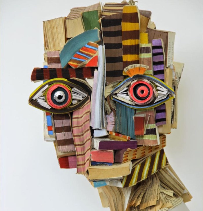 Nick Georgiou, Hermes, Window displays, sculptures made from books, cool art, fashion, NYC